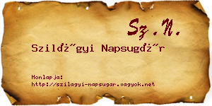 Szilágyi Napsugár névjegykártya